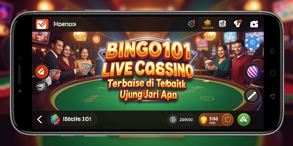 Tampilan gameplay seru dan interaktif dari BINGO101 di Live Casino.