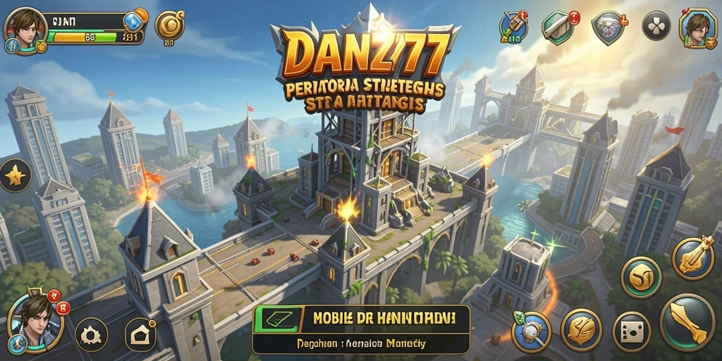 Screenshot gameplay menawan dari DAN777 dengan aksi Tower Defense.