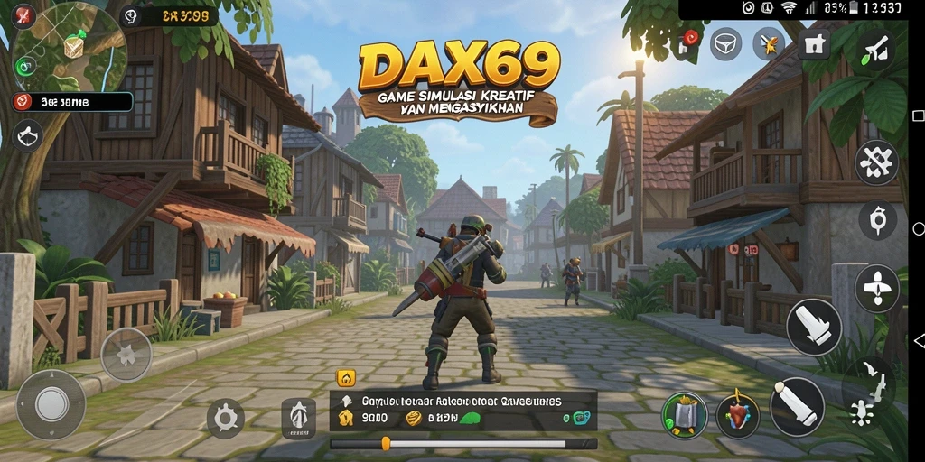 Gambaran gameplay menarik dalam DAX69 dengan elemen kreatif.