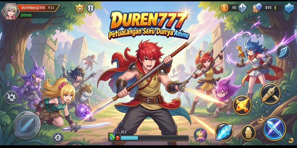 Tampilan gameplay menakjubkan di DUREN777 dengan karakter Anime yang mengesankan.