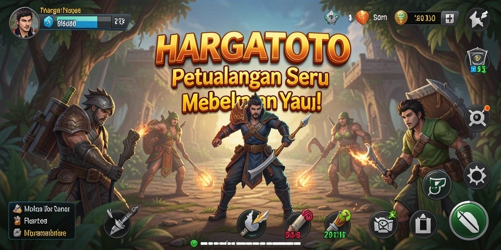 Tampilan menarik dari gameplay petualangan HARGATOTO.
