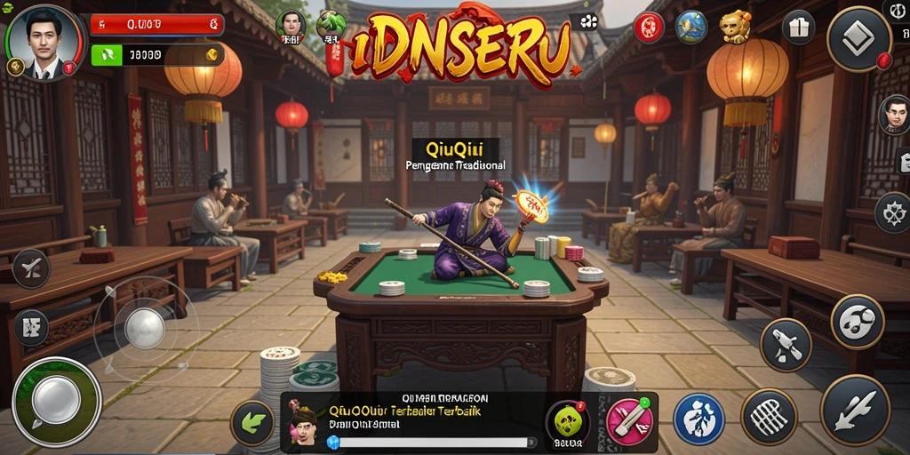 Tampilan gameplay QiuQiu yang seru di IDNSERU.