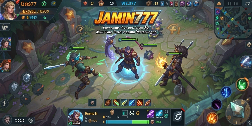 Tampilan gameplay seru dari game MOBA JAMIN777.