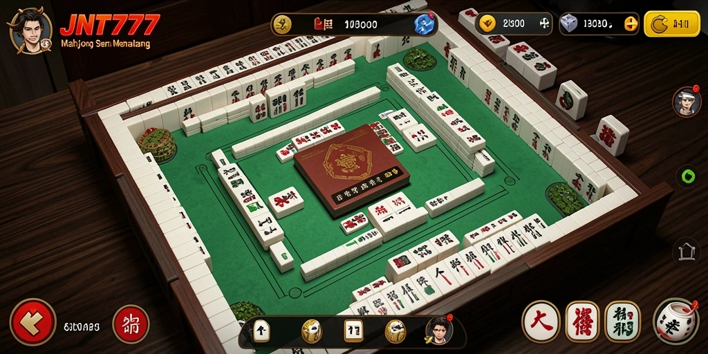 Tangkapan layar utama JNT777 menampilkan gameplay Mahjong yang menarik.