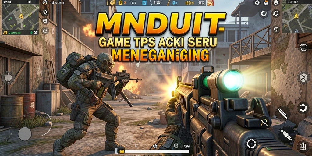 Tampilan gameplay MNDUIT yang penuh aksi dan strategi.