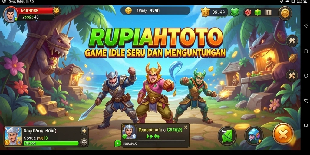 Tampilan screenshot RUPIAHTOTO yang menggambarkan gameplay Idle yang seru.