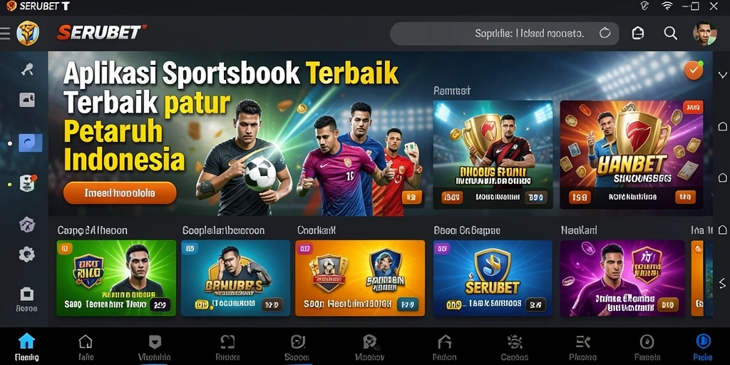 Screenshot SERUBET menampilkan gameplay taruhan olahraga yang menarik.