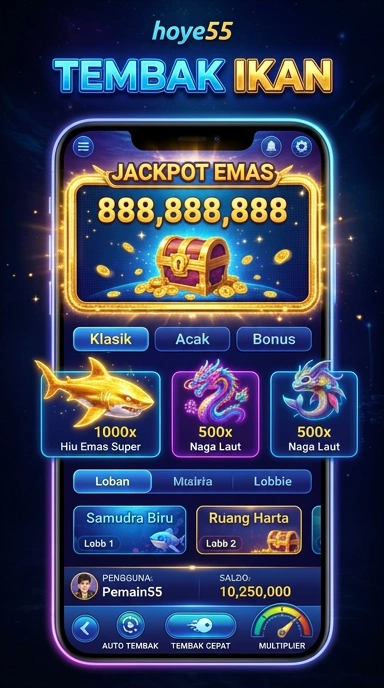Tampilan antarmuka pengguna hoye55 yang sederhana dan efisien.